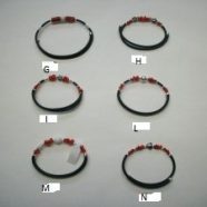 Bracciali in caucciu’ e corallo