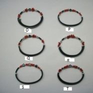 Bracciali in caucciu’ e corallo