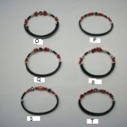 Bracciali in caucciu’ e corallo