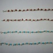 Bracciali con stelline o cuori madreperla con corallo o pasta turchese