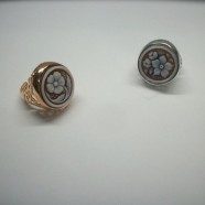 Anello argento 925 traforato con cammeo