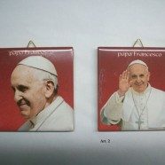 Mattonella ceramica con Papa Francesco