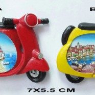 Magnete resina vespa con veduta