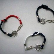 Bracciale corda con timone