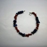 Bracciale in lapis e corallo