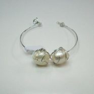 Bracciale argento con due perle