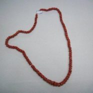 Collana con rondelle corallo e chiusura argento