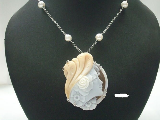 FULU AUTUMN Collana Lunga In Vetro E Cristalli Con Catena Argento – Perle Di Pietra – Gioiello Regalo Per Mamma