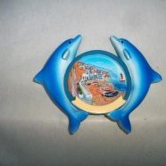 Magnete doppio delfino con spiaggia