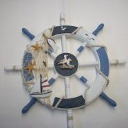 Timone piccolo con rete e barca cm 45