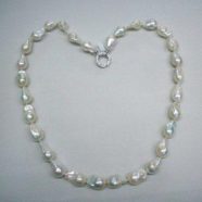 Collana perle scaramazze e chiusura argento